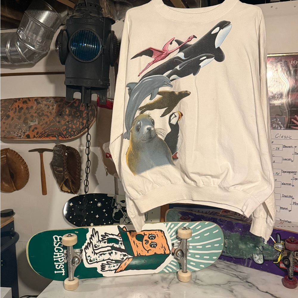 Vintage quitman USA XL marine life long tee. Banger